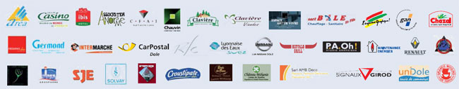 logos des entreprises partenaires des Montgolfiades de Dole 2009